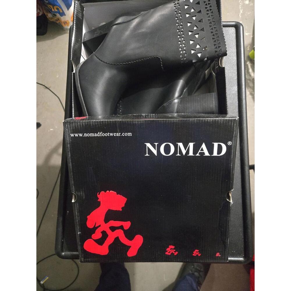 Nomad Footwear Bobbi Black Laser Cut Heeled Ankle Boots Size 9 - Picture 5 of 5